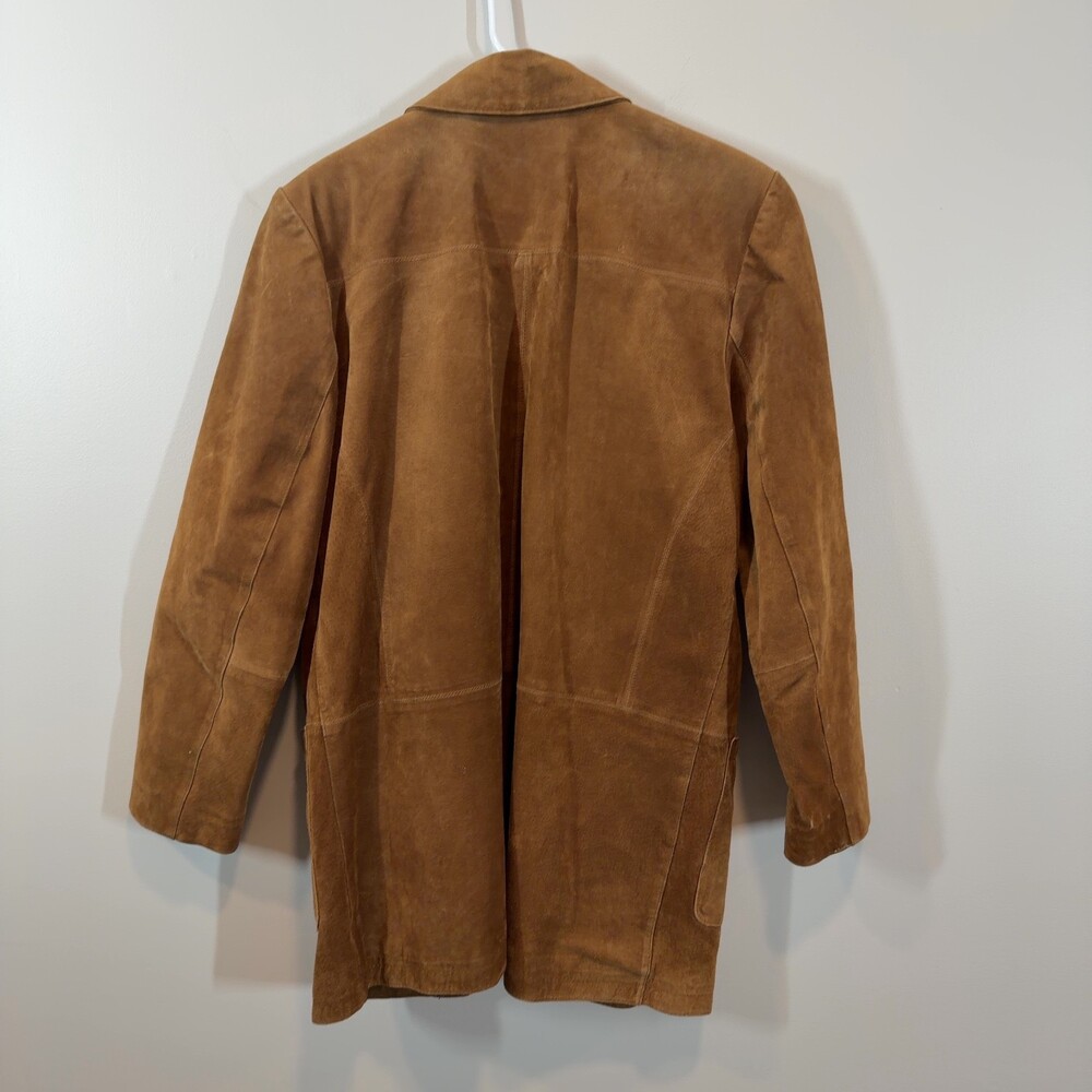 Margaret Godfrey Brown Suede Leather Blazer Jacket Womens Size‎ 10 - Picture 7 of 13